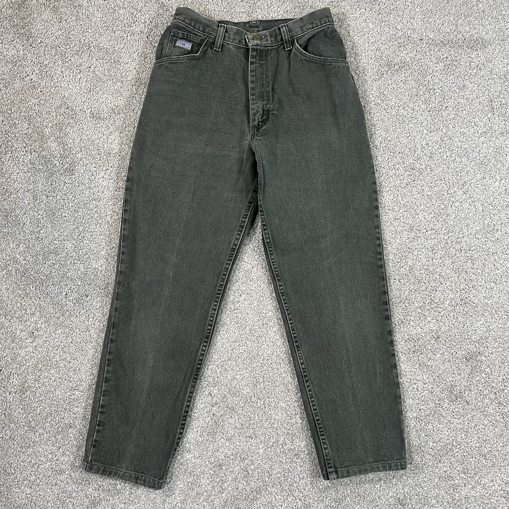 Wrangler Jeans 28x26 Green High Rise Tapered‎ VTG USA Cotton Mom Denim Women